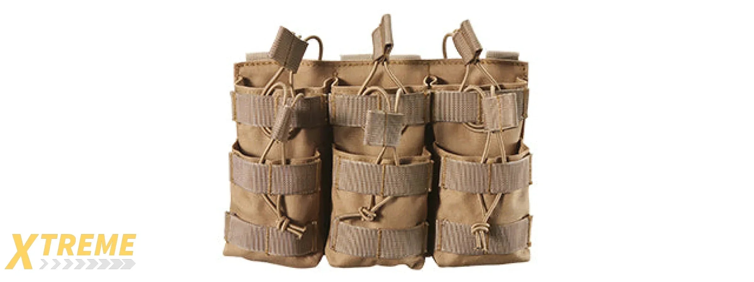 AR/AK 6 Pouch Magazine Holder Open-Top Triple Tactical Stacker Mag Pouch