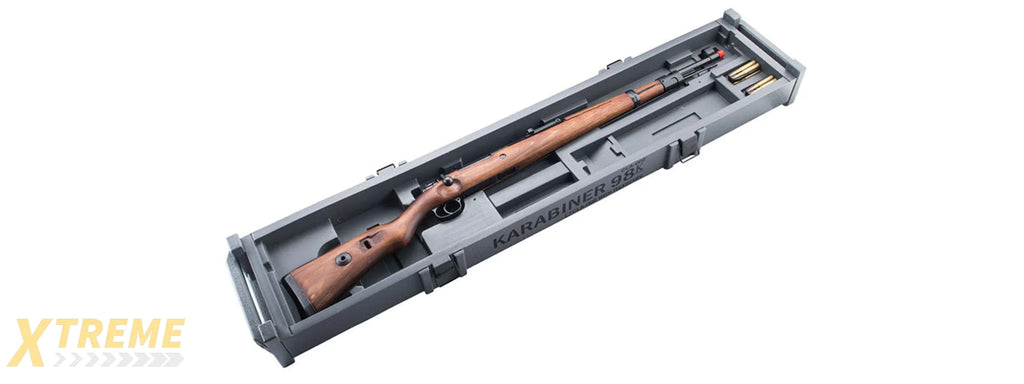 ARES Karabiner 98K Deluxe Spring Powered Bolt Action Airsoft Rifle - (Wood)