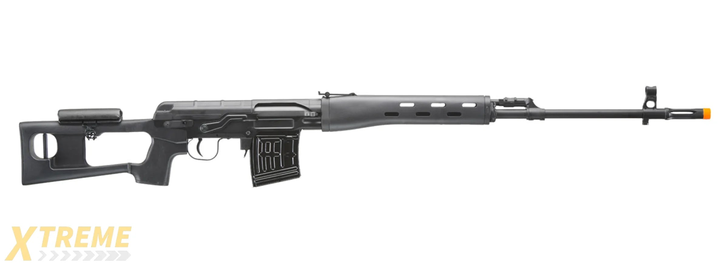 Atlas Custom Works Full Metal SVD Spring Rifle with Removable Cheek Rest (Color: Black)