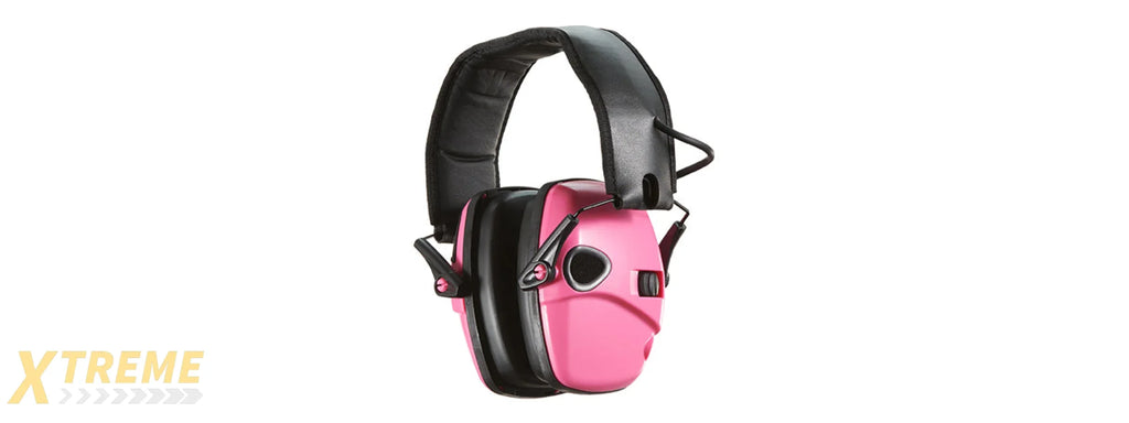 Atlas Custom Works Impact Sport Tactical Earmuff w/ Headband - (Pink)