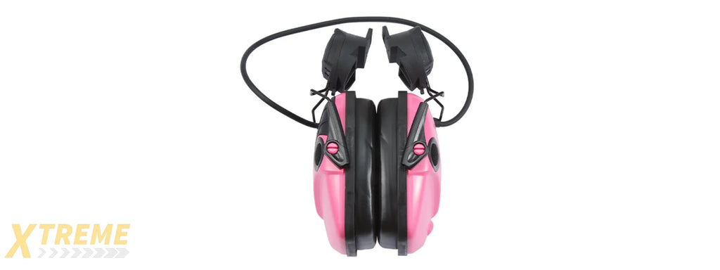 Atlas Custom Works Impact Sport Tactical Earmuff w/ Helmet Adapter - (Pink)
