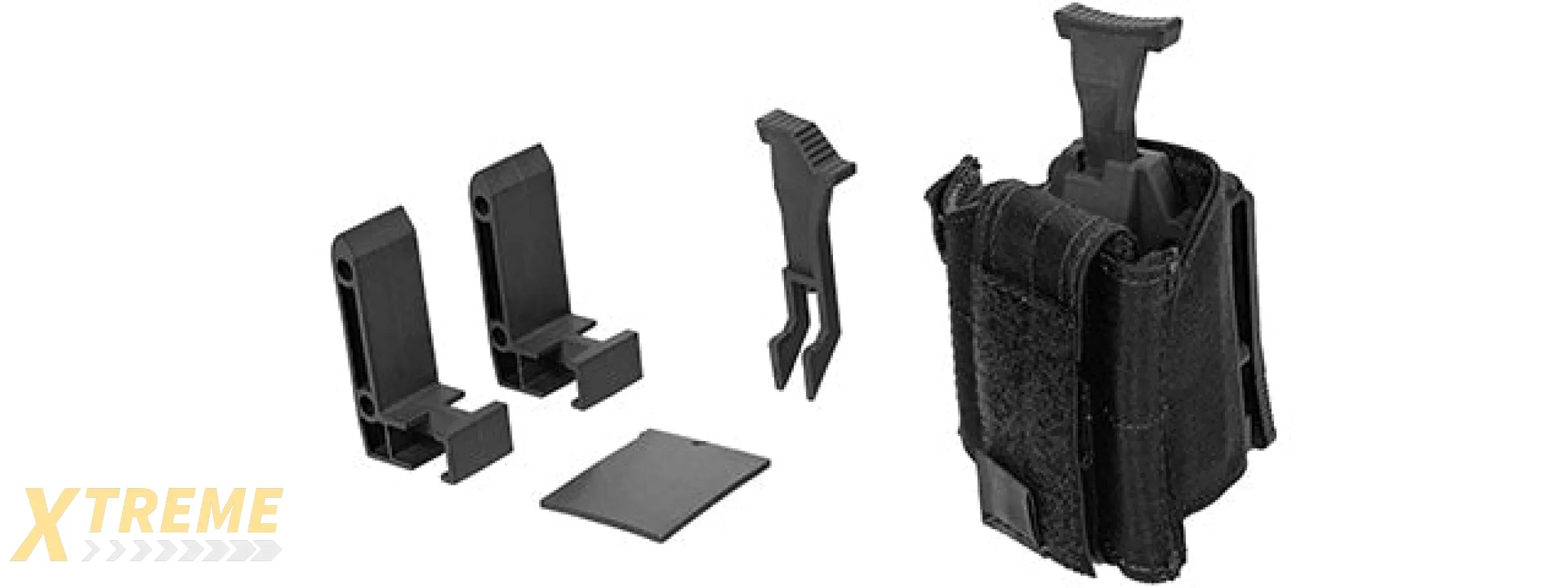 CA-1115B UNIVERSAL PISTOL HOLSTER w/ BELT CLIP (BK)