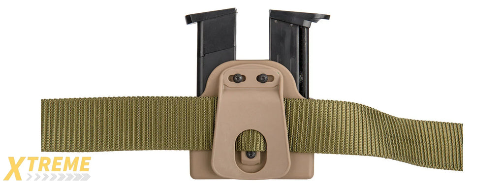 CA-1239 DUAL POLYMER PISTOL MAGAZINE CARRIER - DUAL MAGAZINE TACTICAL ACCESSORY
