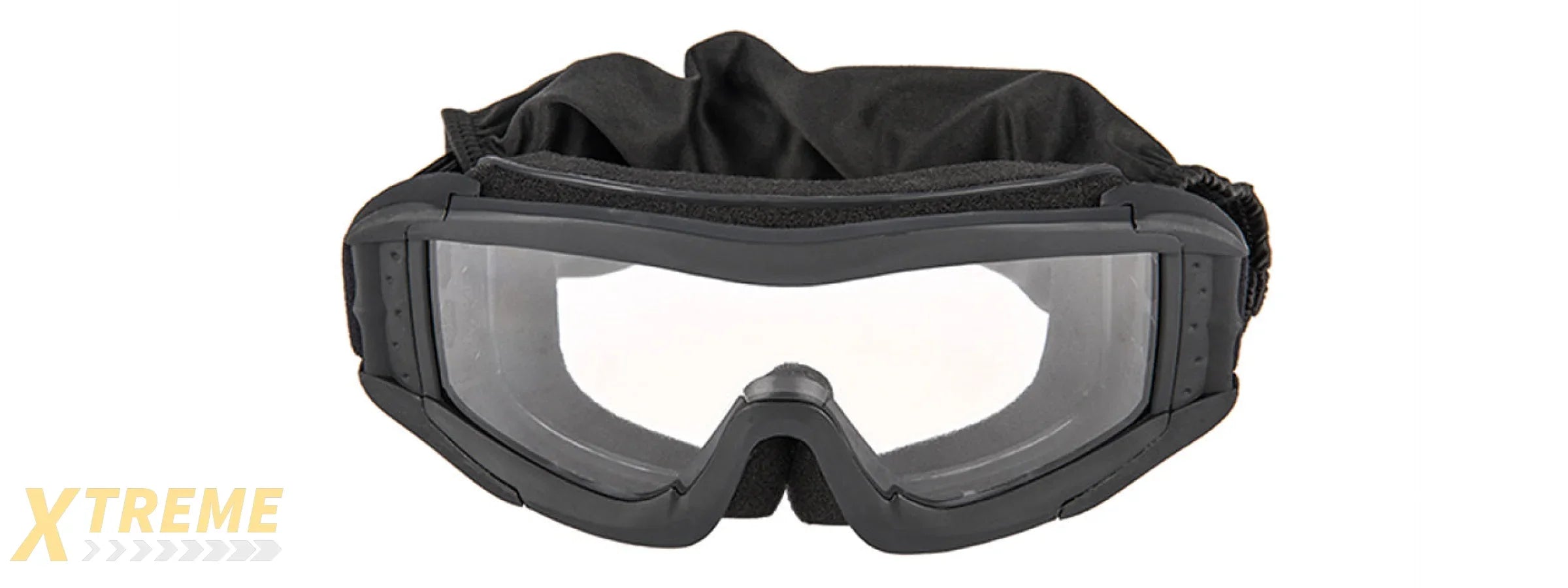 CA-226B LANCER TACTICAL UV400 CLEAR LENS SAFETY GOGGLES (BLACK)