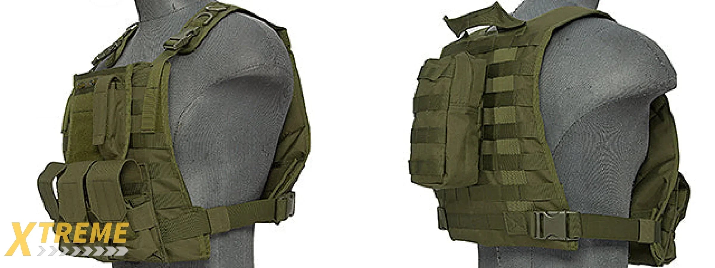 CA-301 Nylon Molle Tactical Vest - Durable Modular Load-Bearing Military Style Vest