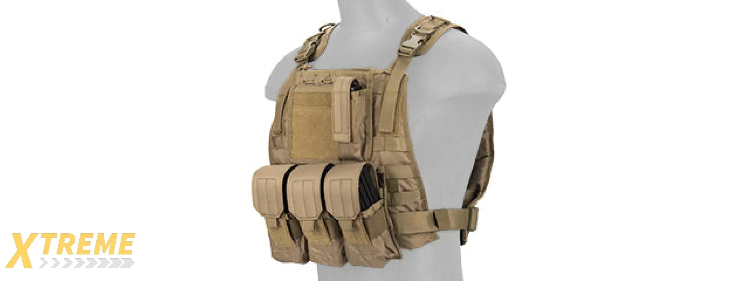 CA-301 Nylon Molle Tactical Vest - Durable Modular Load-Bearing Military Style Vest
