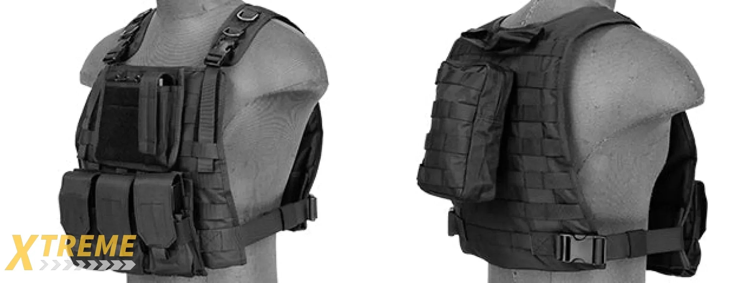 CA-301 Nylon Molle Tactical Vest - Durable Modular Load-Bearing Military Style Vest