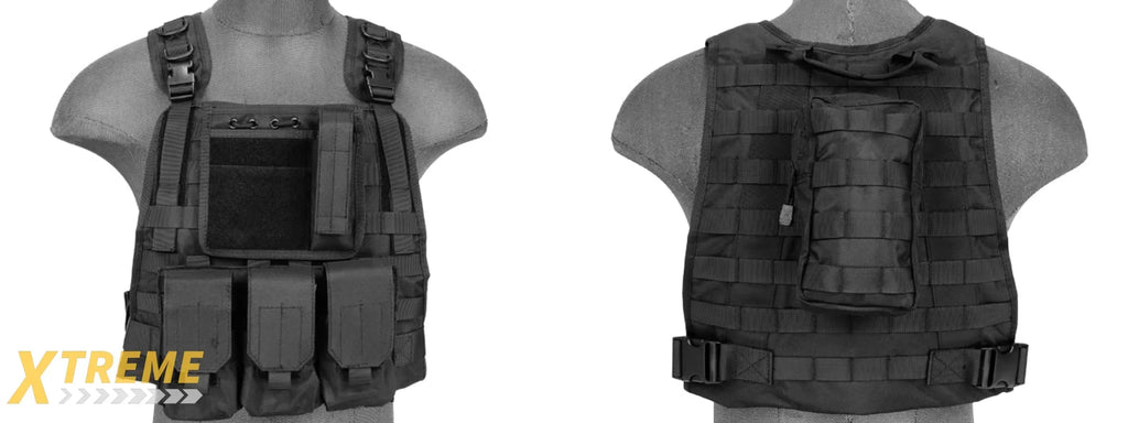 CA-301 Nylon Molle Tactical Vest - Durable Modular Load-Bearing Military Style Vest