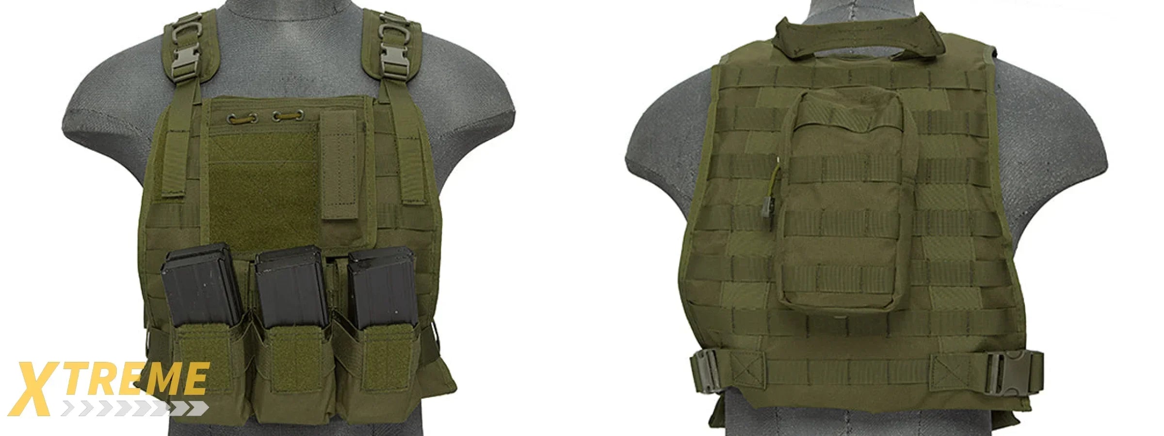 CA-301 Nylon Molle Tactical Vest - Durable Modular Load-Bearing Military Style Vest