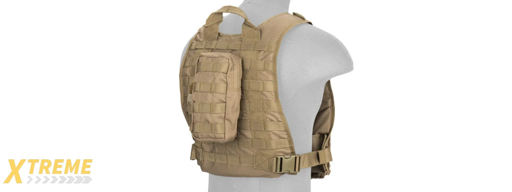CA-301 Nylon Molle Tactical Vest - Durable Modular Load-Bearing Military Style Vest