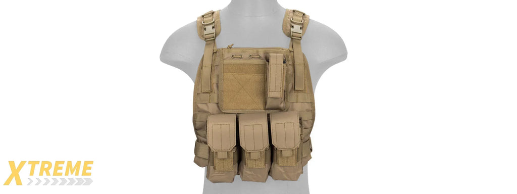 CA-301 Nylon Molle Tactical Vest - Durable Modular Load-Bearing Military Style Vest