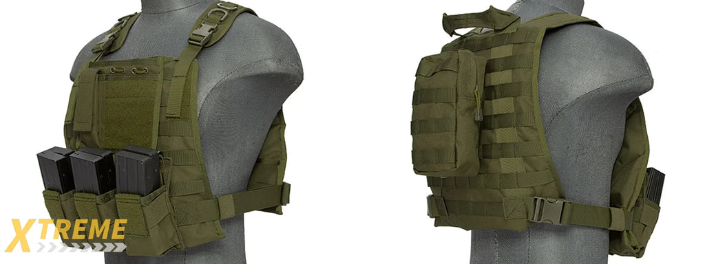 CA-301 Nylon Molle Tactical Vest - Durable Modular Load-Bearing Military Style Vest