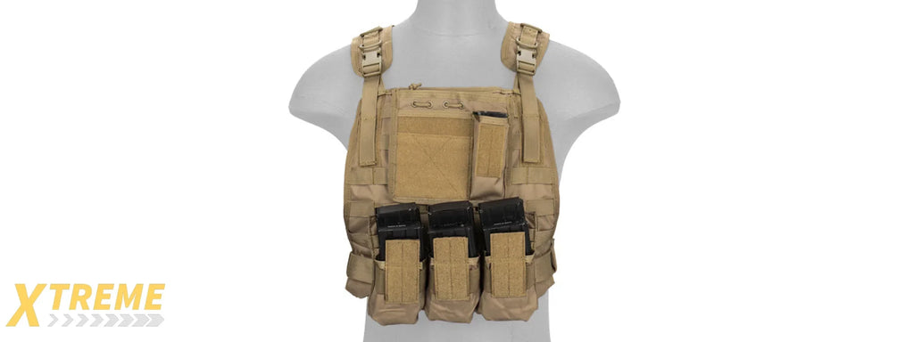 CA-301 Nylon Molle Tactical Vest - Durable Modular Load-Bearing Military Style Vest