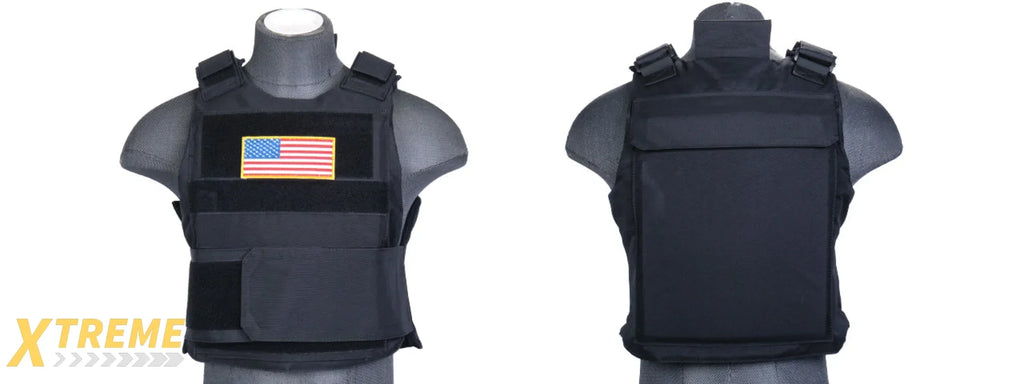 CA-302 Nylon Body Armor Tactical Vest - Heavy Duty Adjustable Military Load-Bearing Vest