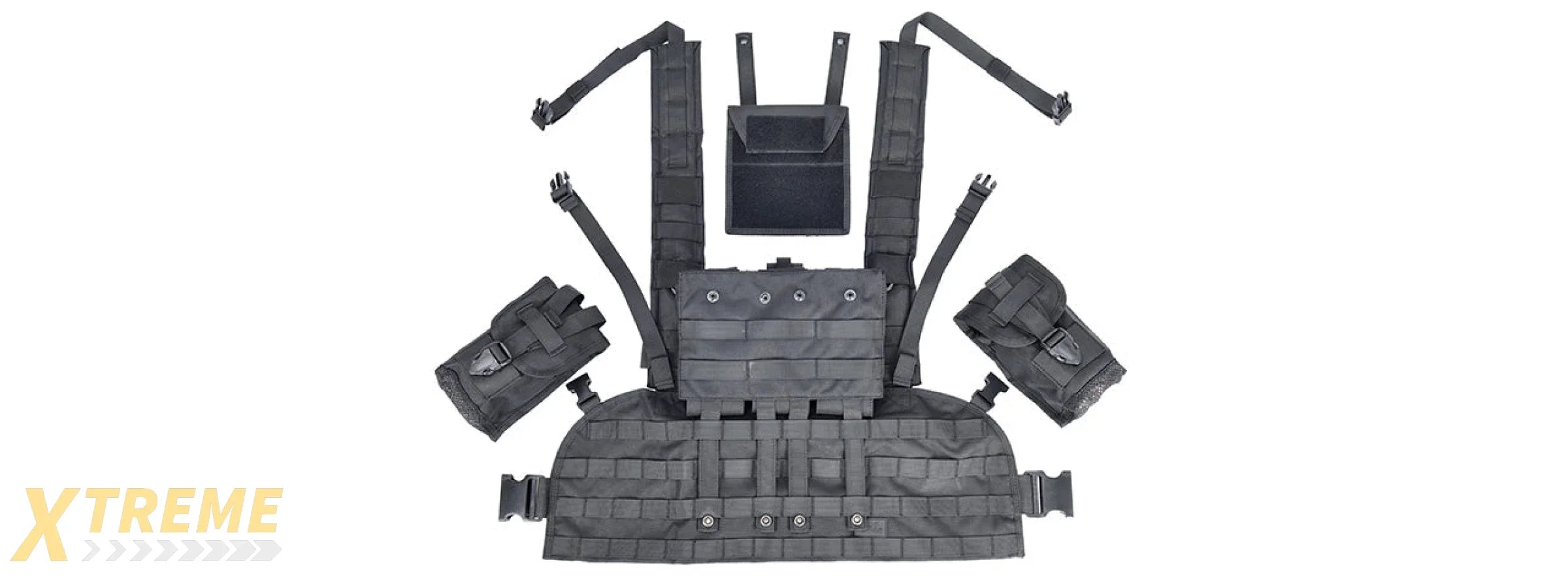 CA-307BN NYLON MODULAR CHEST RIG (BK)
