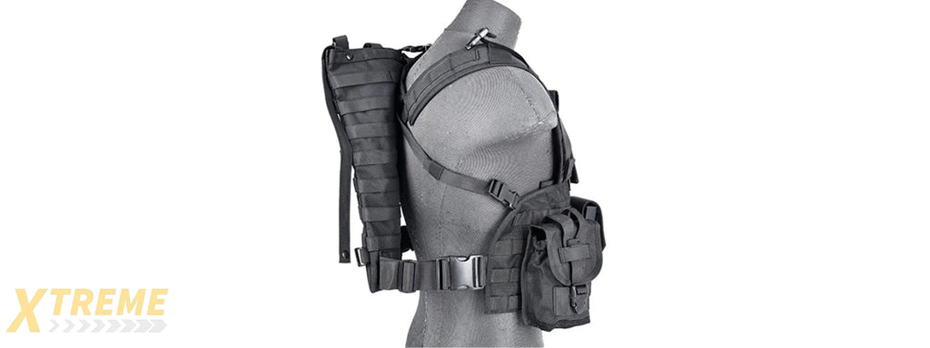 CA-307BN NYLON MODULAR CHEST RIG (BK)