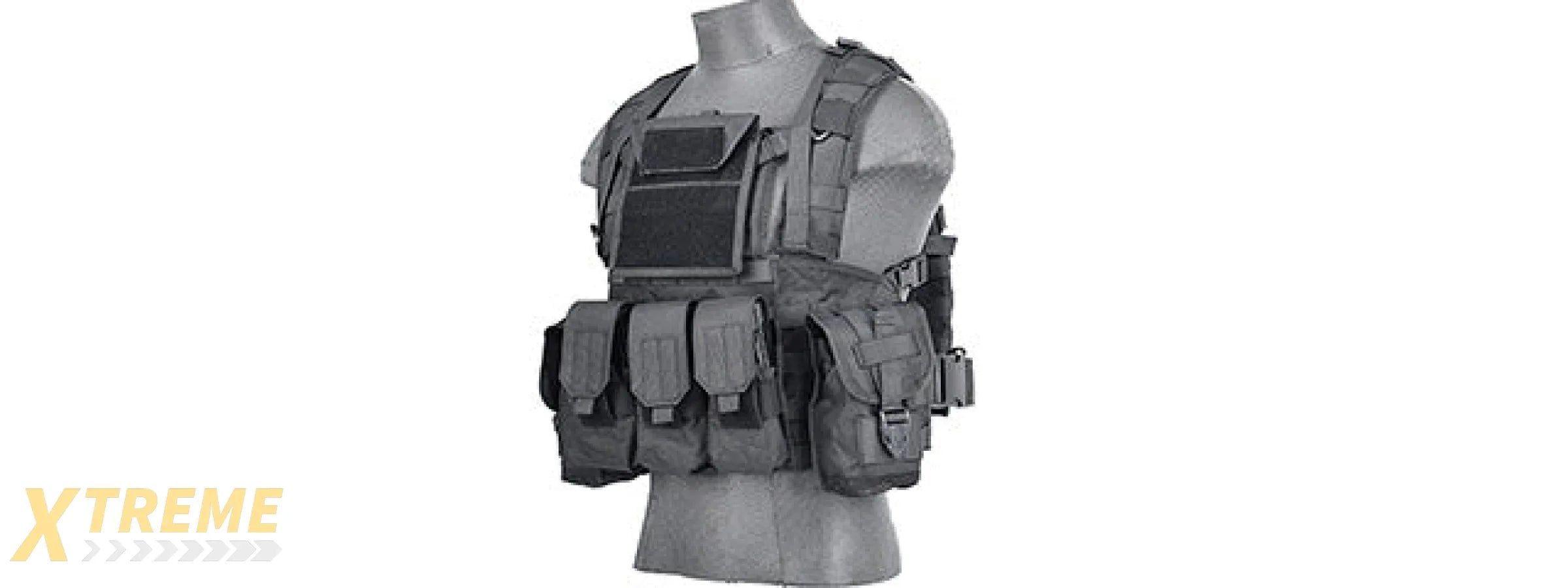 CA-307BN NYLON MODULAR CHEST RIG (BK)