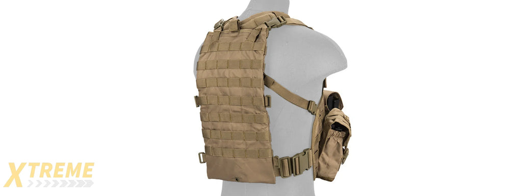 CA-307TN NYLON MODULAR CHEST RIG (TAN)