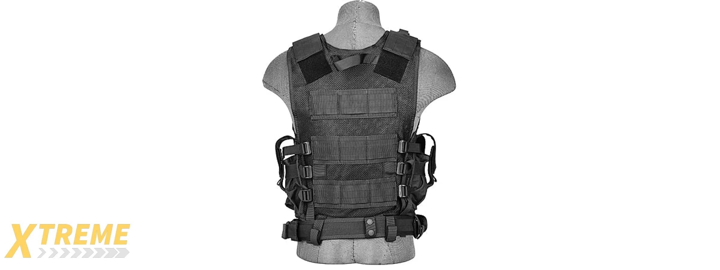 CA-310 Nylon Cross Draw Vest with Holster and Adjustable Straps — Lancer Tactical
