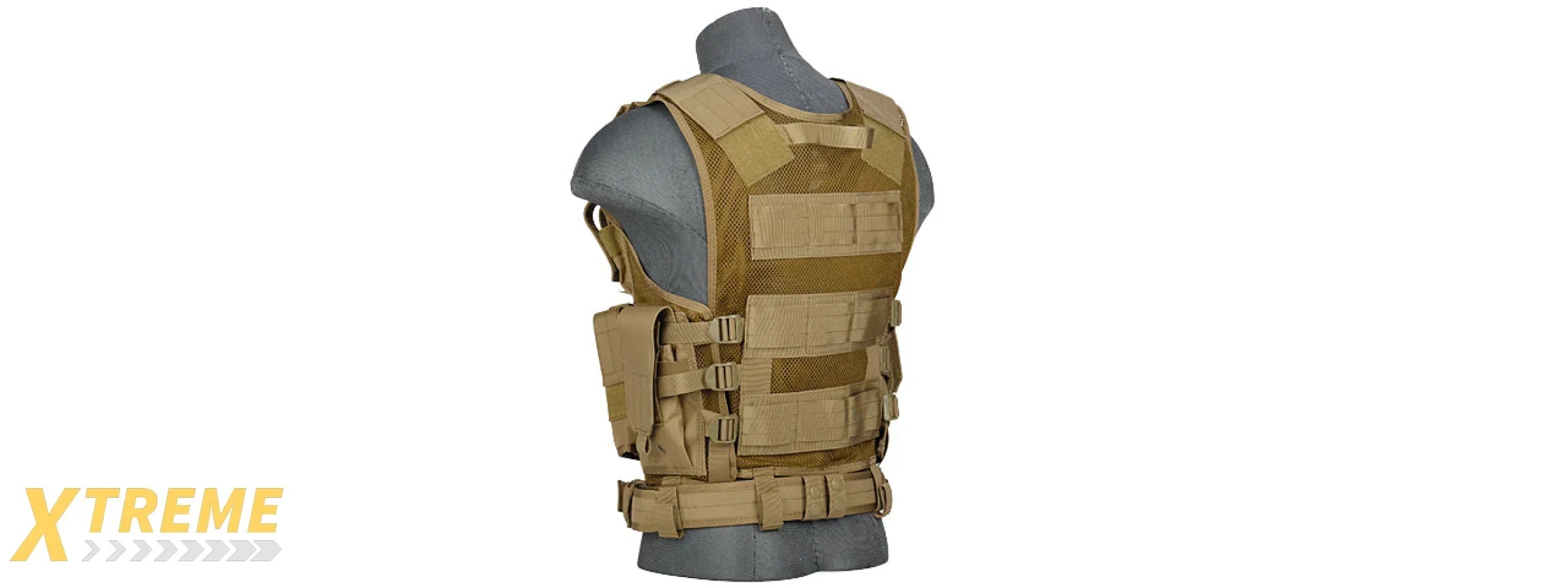 CA-310 Nylon Cross Draw Vest with Holster and Adjustable Straps — Lancer Tactical