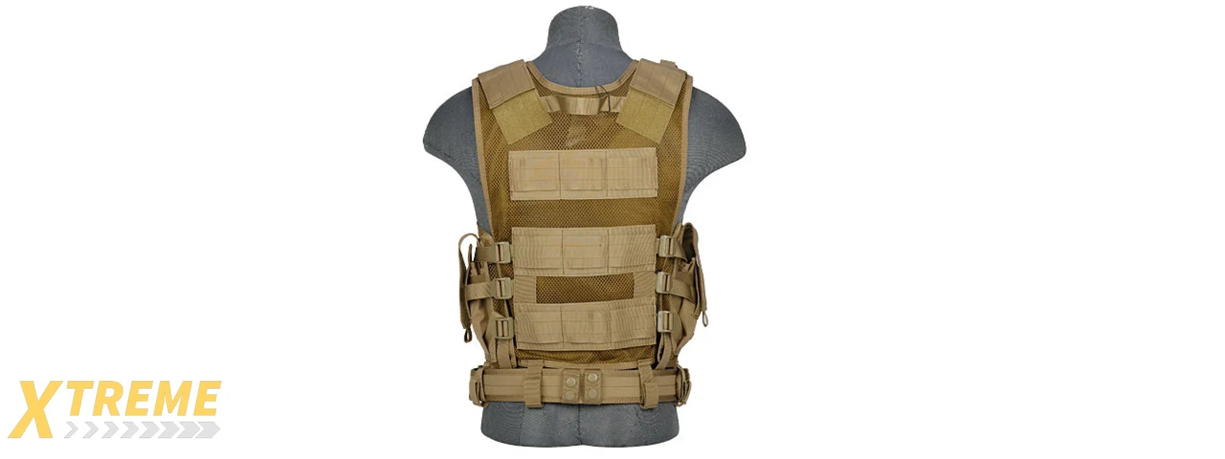 CA-310 Nylon Cross Draw Vest with Holster and Adjustable Straps — Lancer Tactical