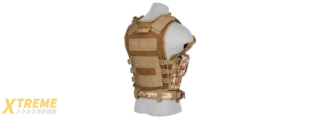 CA-310 Nylon Cross Draw Vest with Holster and Adjustable Straps — Lancer Tactical