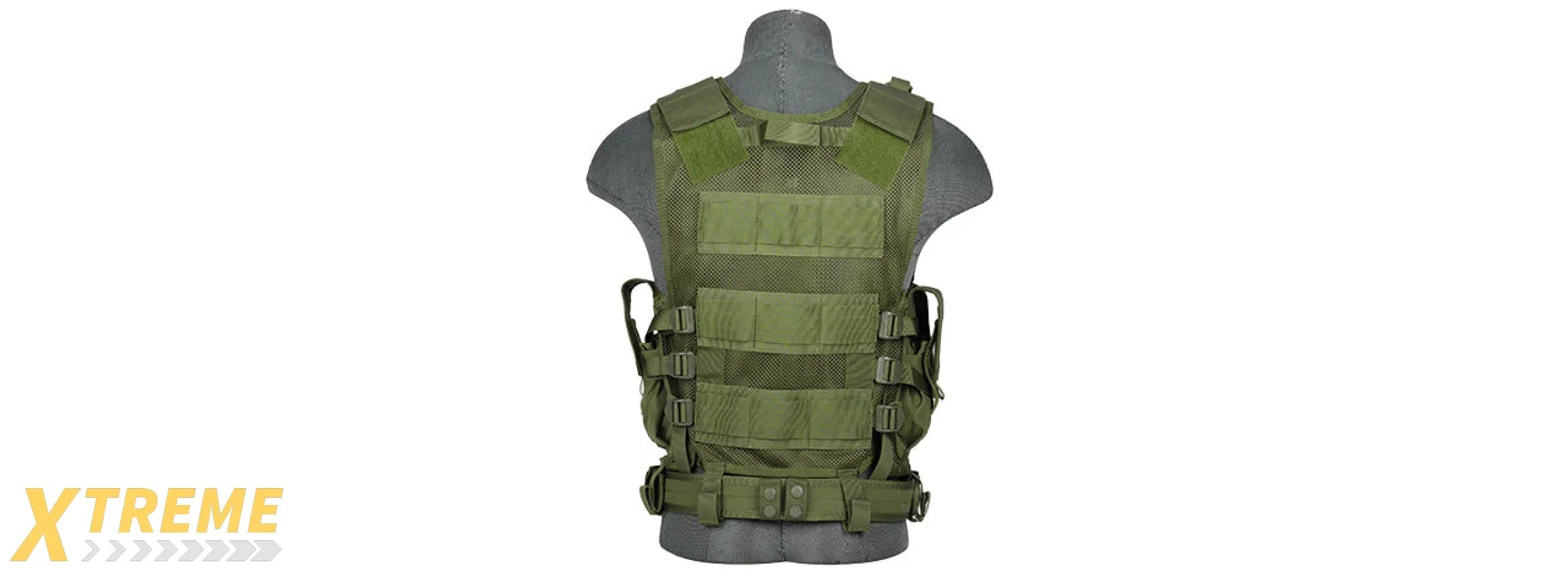 CA-310 Nylon Cross Draw Vest with Holster and Adjustable Straps — Lancer Tactical