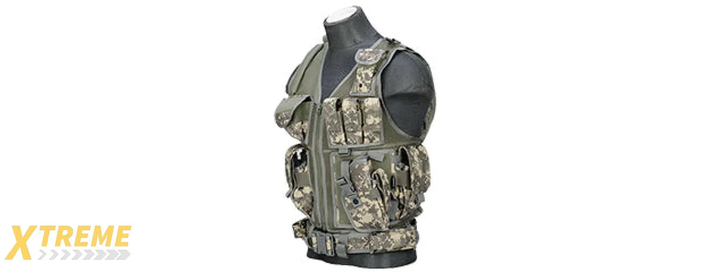 CA-310 Nylon Cross Draw Vest with Holster and Adjustable Straps — Lancer Tactical