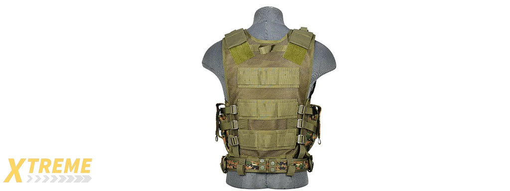 CA-310 Nylon Cross Draw Vest with Holster and Adjustable Straps — Lancer Tactical