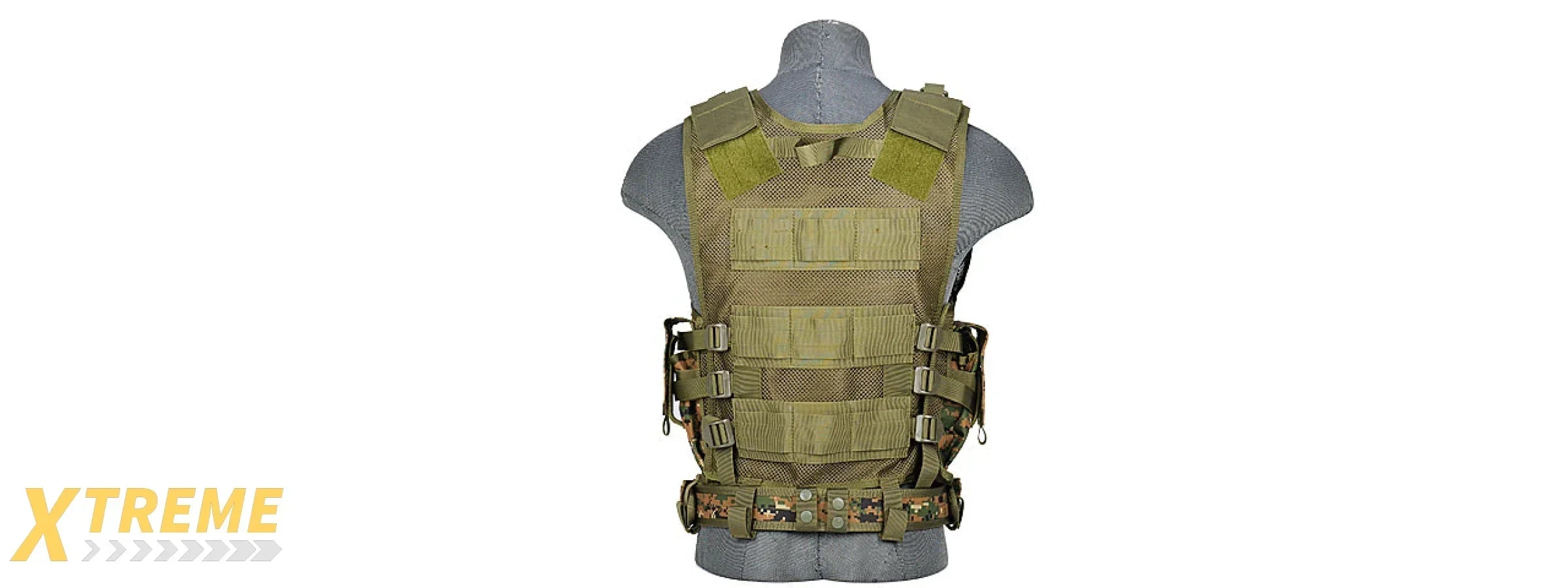 CA-310 Nylon Cross Draw Vest with Holster and Adjustable Straps — Lancer Tactical