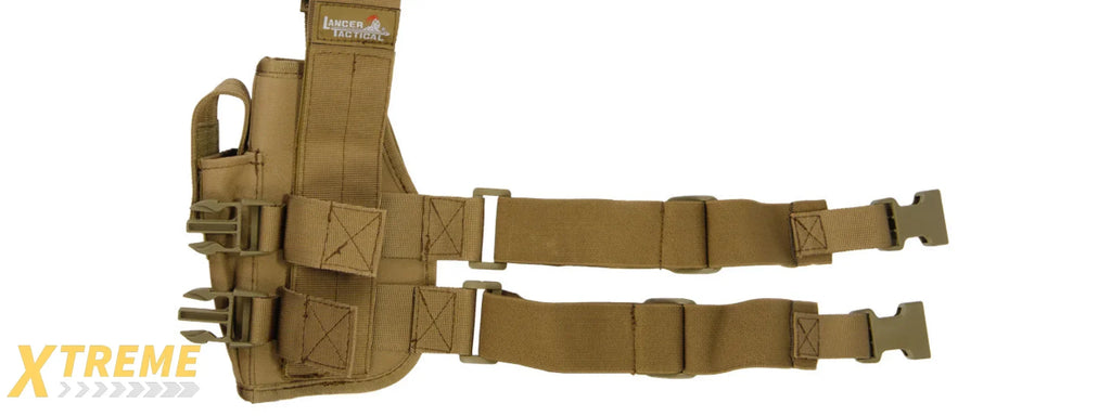 CA-323 92F Drop Leg Nylon Pistol Holster by Lancer Tactical Thigh Rig