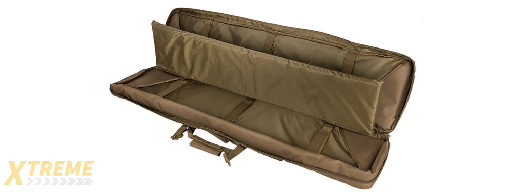 CA-340K 48" DOUBLE GUN BAG 600D PVC MOLLE BELT RIFLE BAG (KAHKI)