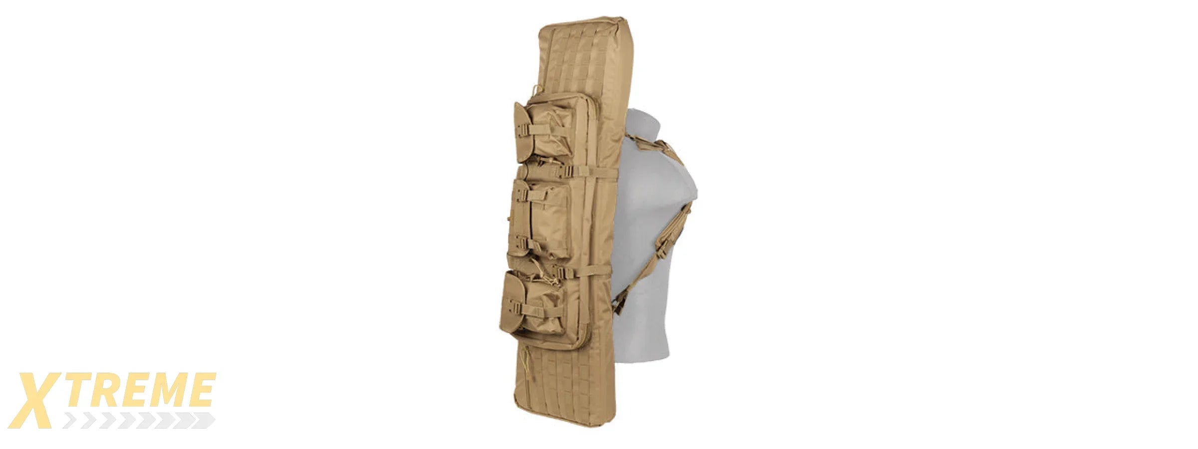 CA-343T2 MOLLE 42" DOUBLE GUN BAG (COLOR: TAN)