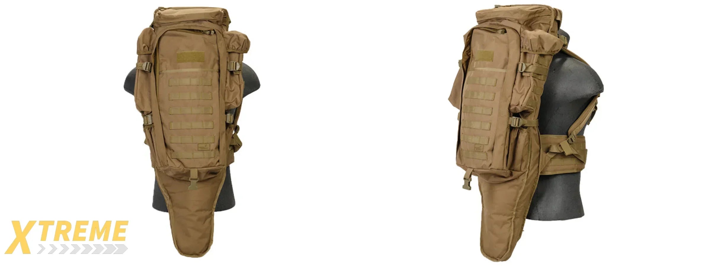 CA-356 RIFLE BACKPACK NYLON LANCER TACTICAL RIFLE CARRY BACKPACK MULTI-COMPARTMENT