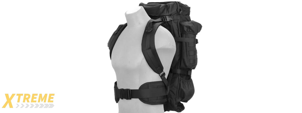 CA-356 RIFLE BACKPACK NYLON LANCER TACTICAL RIFLE CARRY BACKPACK MULTI-COMPARTMENT