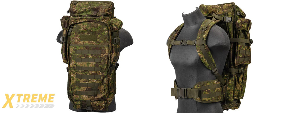 CA-356 RIFLE BACKPACK NYLON LANCER TACTICAL RIFLE CARRY BACKPACK MULTI-COMPARTMENT