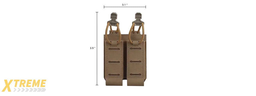 Code 11 Tactical 2.0 Assaulter Double Pistol Magazine Pouch - Tactical Accessory