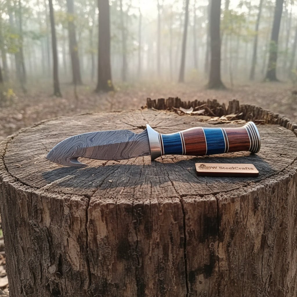 Custom Handmade Hunting Gut Hook Skinner Knife.