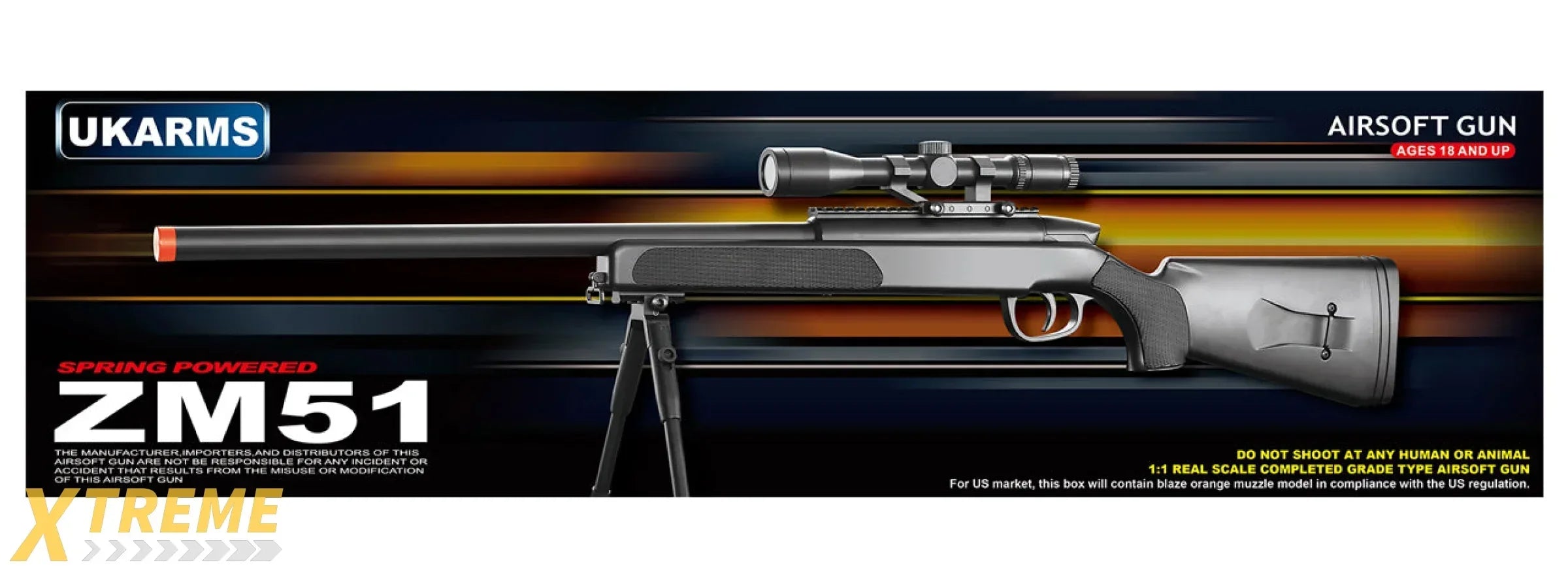 CYMA MK51 Bolt Action Airsoft Spring Sniper Rifle w/ Scope & Bipod Full Kit