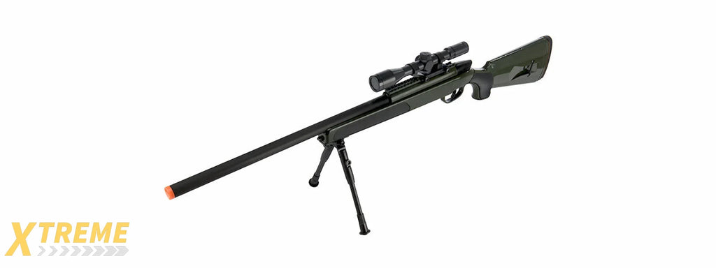 CYMA MK51 Bolt Action Airsoft Spring Sniper Rifle w/ Scope & Bipod Full Kit