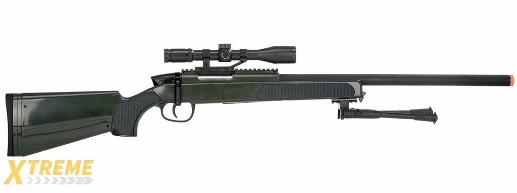 CYMA MK51 Bolt Action Airsoft Spring Sniper Rifle w/ Scope & Bipod Full Kit