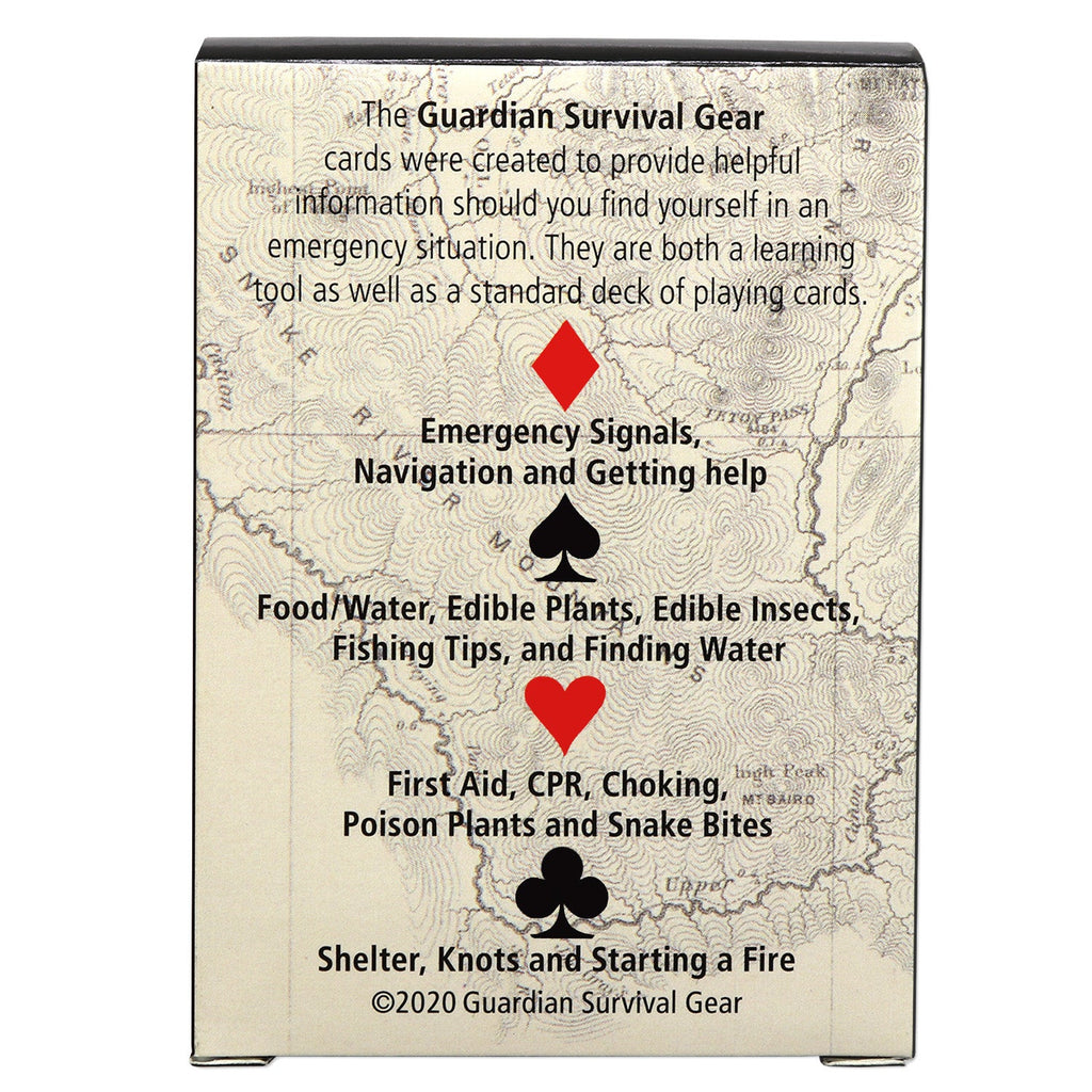 Quake Kits Survival Playing Cards | Essential Skills on Every Card