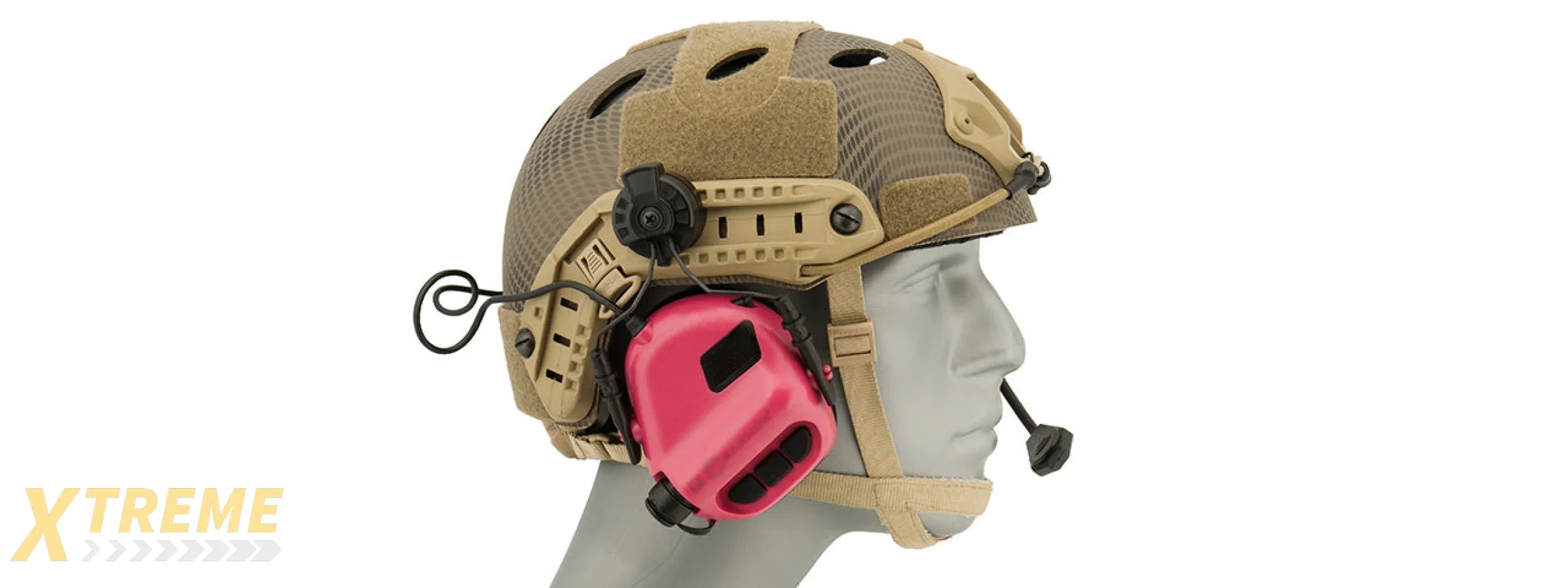 Earmor M32H MOD3 Tactical Communication Hearing Protector for FAST Helmet (PINK)