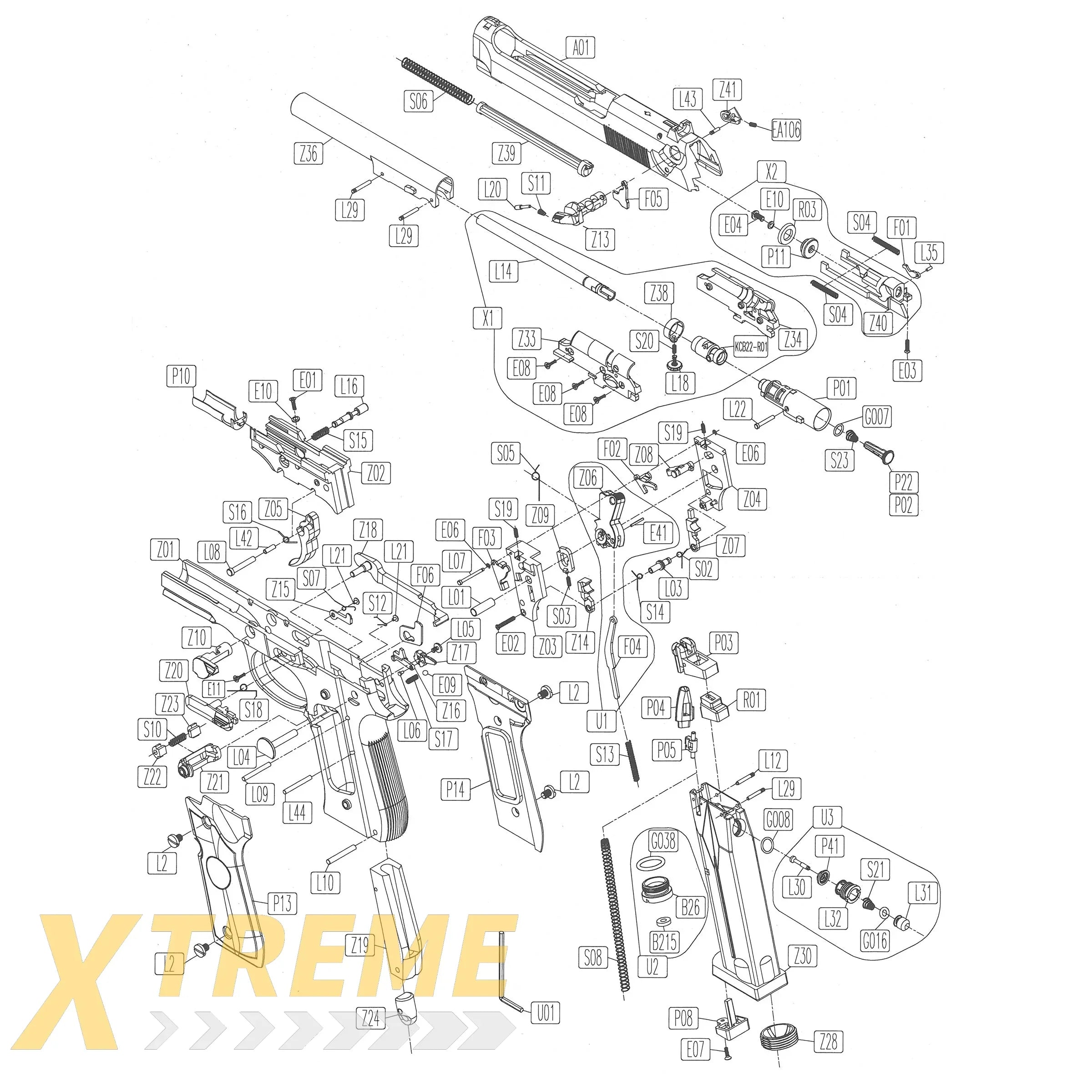 ELITE FORCE GUN REBUILD KIT FOR 2274303