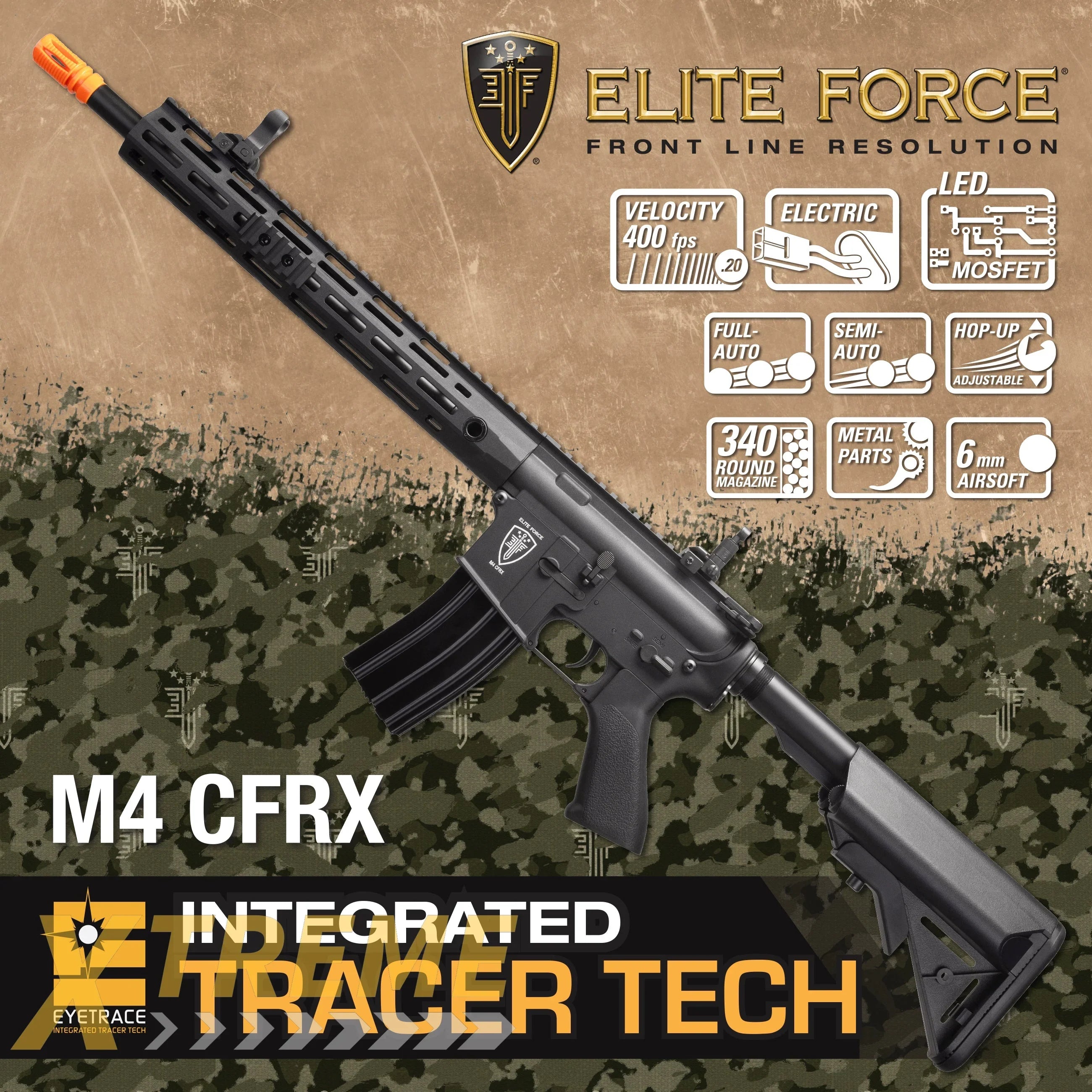 Elite Force M4 CFRX EyeTrace AEG Airsoft Rifle (Black)