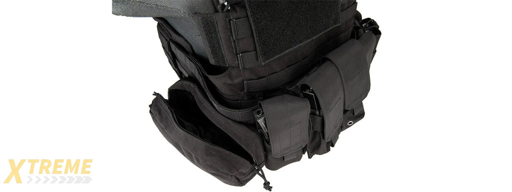 Flyye Industries 1000D Cordura Large Recon Vest w/ 9 Pouches (LRG) BLACK