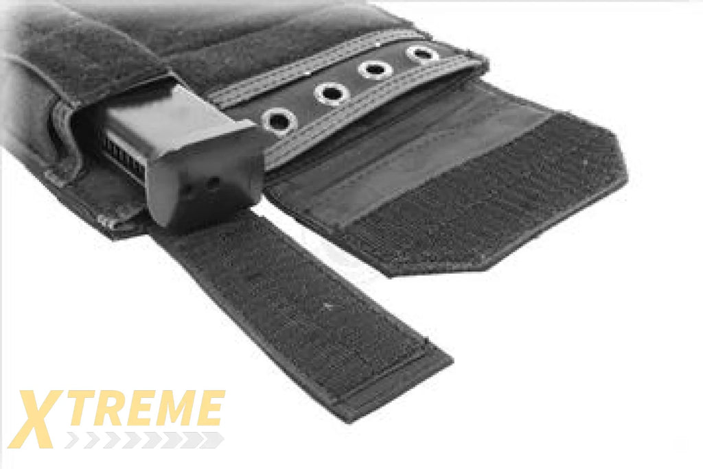 FLYYE INDUSTRIES MOLLE ADMIN PANEL W/ PISTOL MAG POUCH (BLACK)