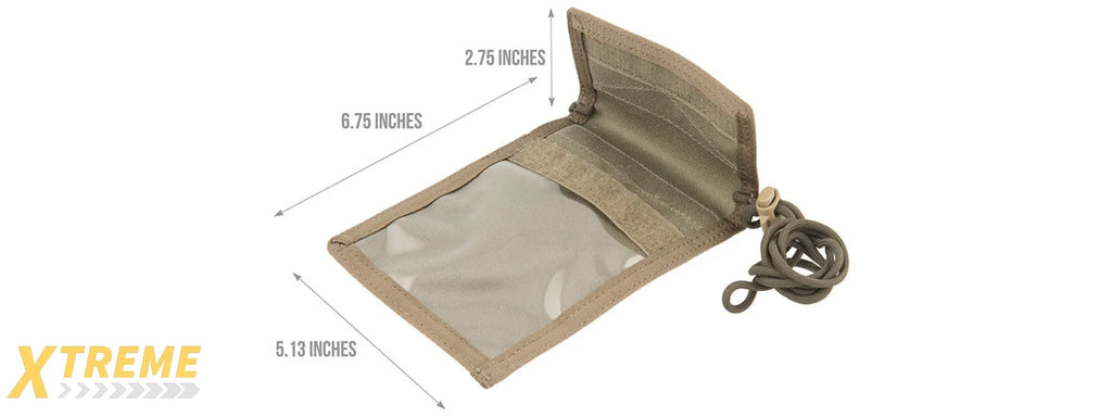 FY-BGA03 NECK IDENTIFICATION STORAGE WALLET - Durable Tactical ID Pouch