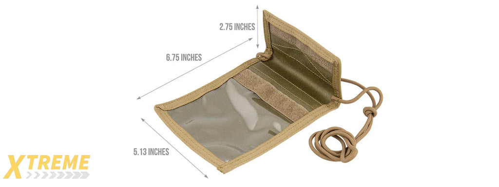 FY-BGA03 NECK IDENTIFICATION STORAGE WALLET - Durable Tactical ID Pouch