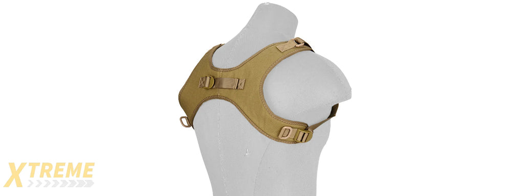 G-FORCE 1000D NYLON TACTICAL ONE-POINT SLING VEST - TAN